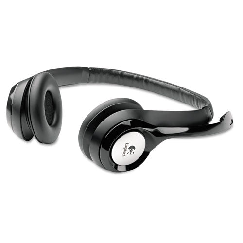 H390 Binaural Over The Head Usb Headset With Noise-canceling Microphone, Black.