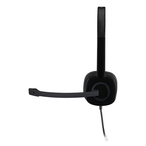 H151 Binaural Over The Head Headset, Black.