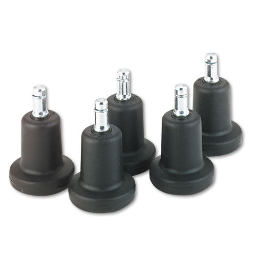 High Profile Bell Glides, Grip Ring Type B Stem, 2.19" X 2.31" Glide, Matte Black, 5/set.