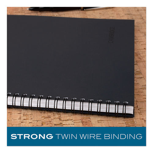 Wirebound Business Notebook, 1-subject, Wide/legal Rule, Black Linen Cover, (80) 11 X 8.5 Sheets.