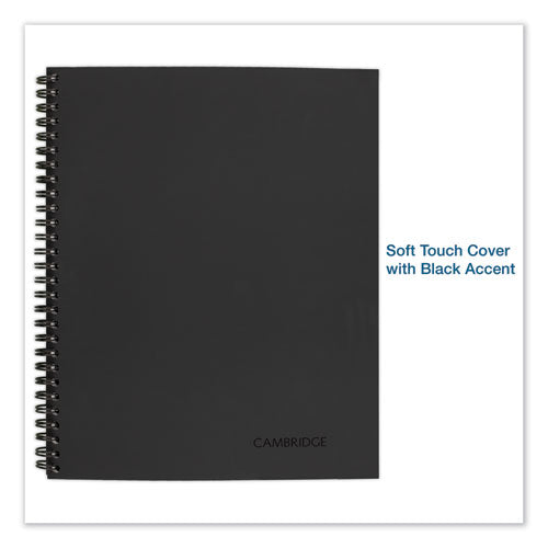 Wirebound Business Notebook, 1-subject, Wide/legal Rule, Black Linen Cover, (80) 9.5 X 6.63 Sheets.