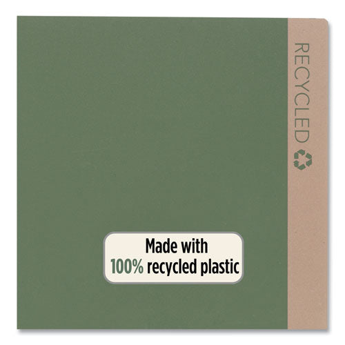 Recycled Plastic Two-pocket Folder, 11" X 8.5", Randomly Assorted.