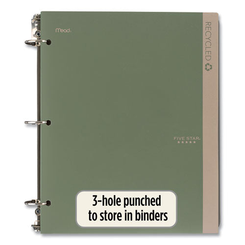 Recycled Plastic Two-pocket Folder, 11" X 8.5", Randomly Assorted.