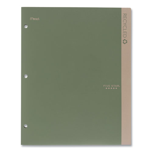 Recycled Plastic Two-pocket Folder, 11" X 8.5", Randomly Assorted.