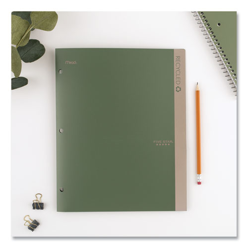 Recycled Plastic Two-pocket Folder, 11" X 8.5", Randomly Assorted.