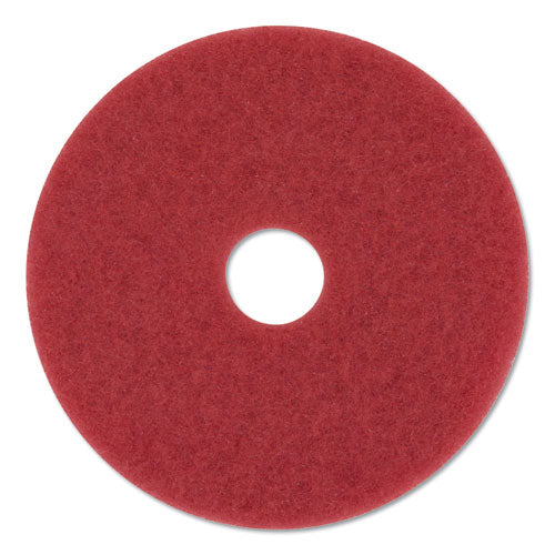 Low-speed Buffer Floor Pads 5100, 17" Diameter, Red, 5/carton.