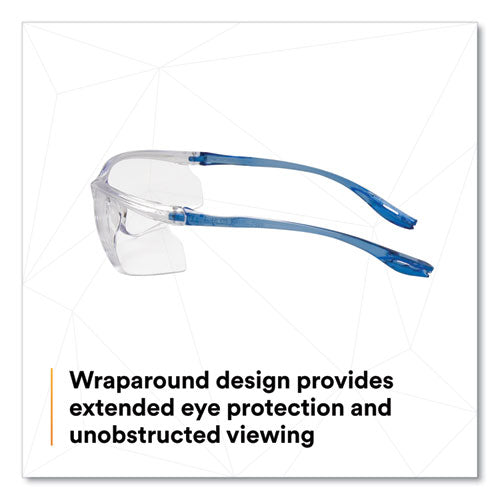 Virtua Sport Ccs Protective Eyewear, Blue Plastic Frame, Clear Polycarbonate Lens