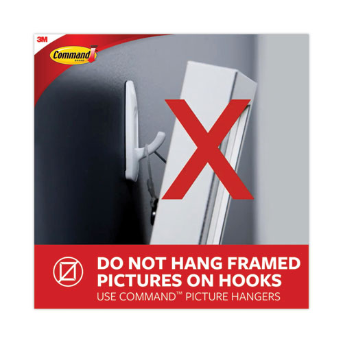 Clear Hooks And Strips, Small, Plastic/metal, 0.5 Lb Capacity, 40 Hooks And 48 Strips/pack.