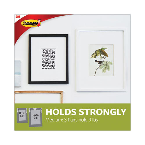 Picture Hanging Strips, Value Pack, Medium,Removable, Holds Up To 12 Lbs, 0.75 X 2.75, White, 132 Pairs/pack
