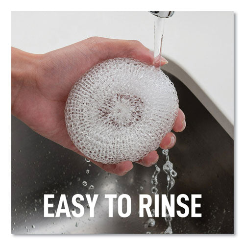 Greener Clean Recycled Scrubbing Circle, 3.5" Diameter, 0.7" Thick, White, 3/pack.