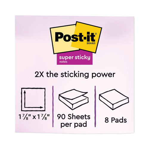 Pads In Playful Primary Collection Colors, 2" X 2", 90 Sheets/pad, 8 Pads/pack.