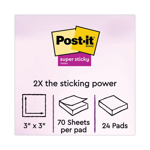 Pads In Playful Primary Collection Colors, Cabinet Pack, 3" X 3", 70 Sheets/pad, 24 Pads/pack.