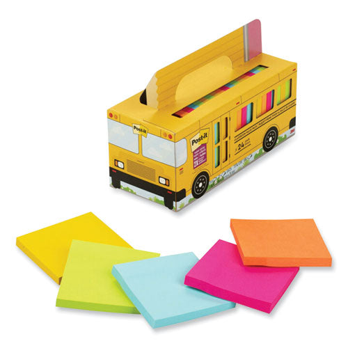 Self-stick Notes, 3" X 3", Assorted, 70 Sheets/pad, 24 Pads/pack.