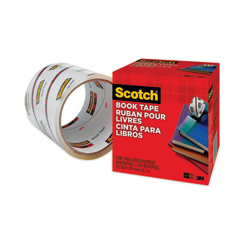 Book Tape, 3" Core, 4" X 15 Yds, Clear.