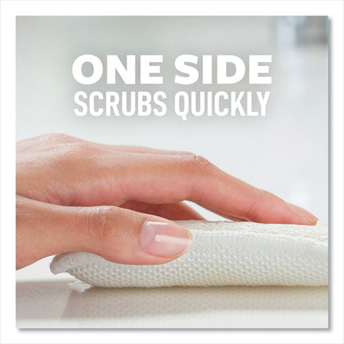 Greener Clean Dual Action Scrub And Wipe, 2.8 X 4.7, 0.7" Thick, White, 2/pack.