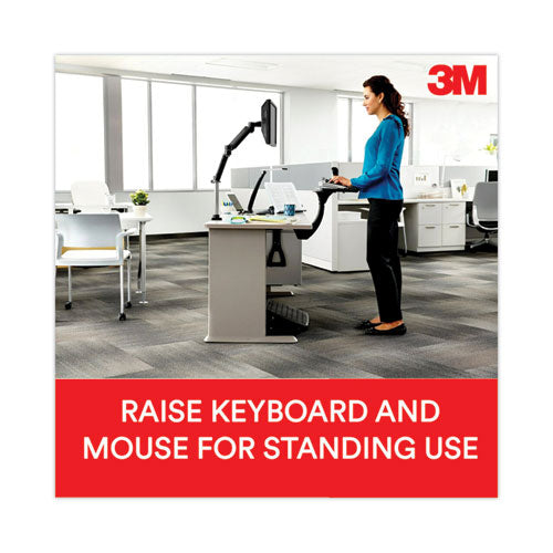 Sit/stand Easy Adjust Keyboard Tray, Highly Adjustable Platform,, Black.