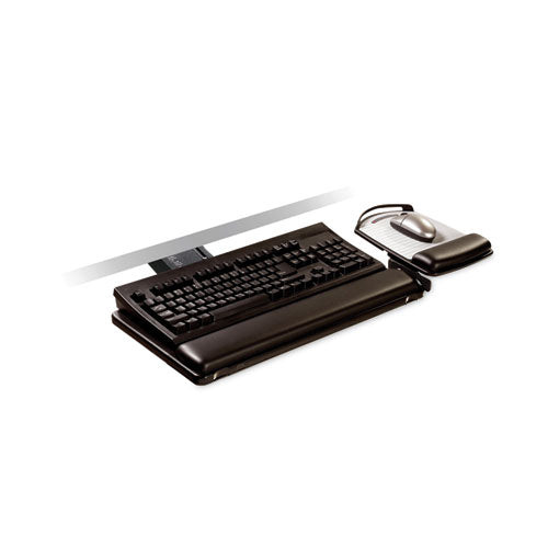 Sit/stand Easy Adjust Keyboard Tray, Highly Adjustable Platform,, Black.