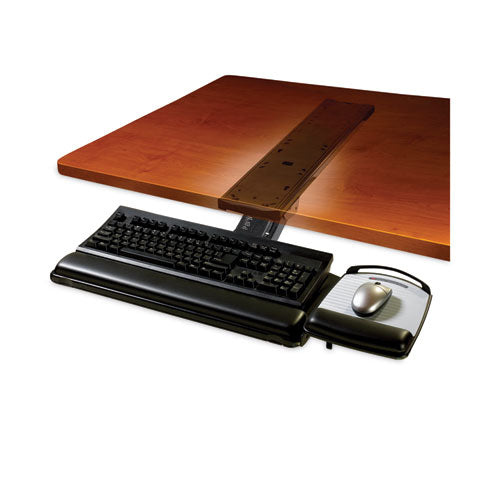 Sit/stand Easy Adjust Keyboard Tray, Highly Adjustable Platform,, Black.
