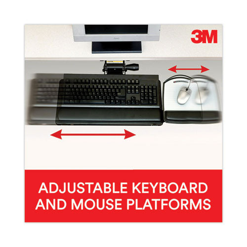 Sit/stand Easy Adjust Keyboard Tray, Highly Adjustable Platform,, Black.