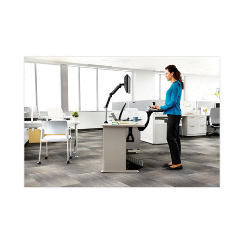 Sit/stand Easy Adjust Keyboard Tray, Highly Adjustable Platform,, Black.