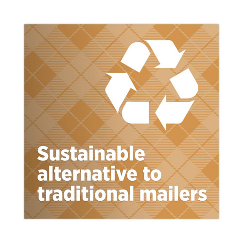 Curbside Recyclable Padded Mailer, #5, Bubble Cushion,Self-adhesive Closure, 12 X 17.25, Natural Kraft, 100/carton