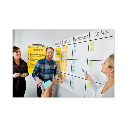 Dry Erase Surface With Adhesive Backing, 36 X 24, White Surface.