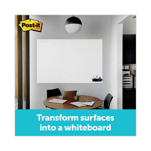 Dry Erase Surface With Adhesive Backing, 36 X 24, White Surface.