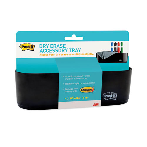 Dry Erase Accessory Tray, 8.5 X 3 X 5.25, Black.