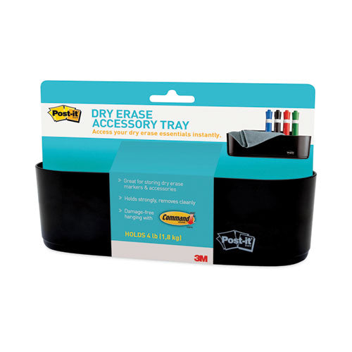 Dry Erase Accessory Tray, 8.5 X 3 X 5.25, Black.