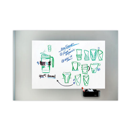 Dry Erase Accessory Tray, 8.5 X 3 X 5.25, Black.