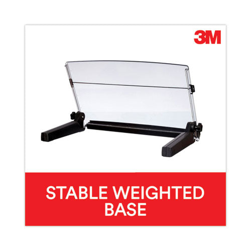 In-line Freestanding Copyholder, 300 Sheet Capacity, Plastic, Black/clear.