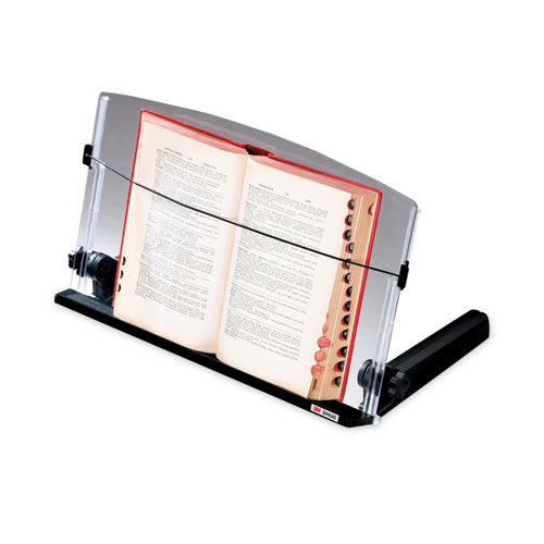 In-line Freestanding Copyholder, 300 Sheet Capacity, Plastic, Black/clear.