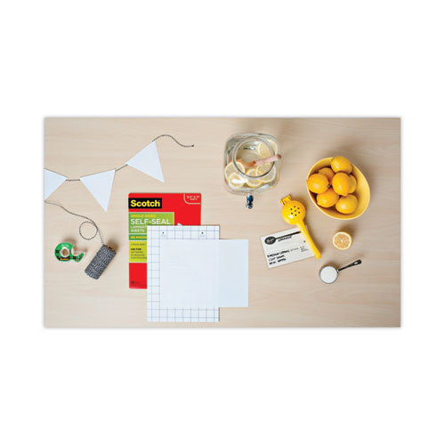 Self-sealing Laminating Sheets, 6 Mil, 9.06" X 11.63", Gloss Clear, 10/pack.