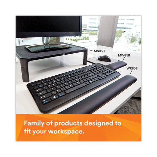 Adjustable Monitor Stand, 16" X 12" X 1.75" To 5.5", Black, Supports 20 Lbs.