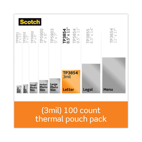 Laminating Pouches, 3 Mil, 9" X 11.5", Gloss Clear, 100/pack.