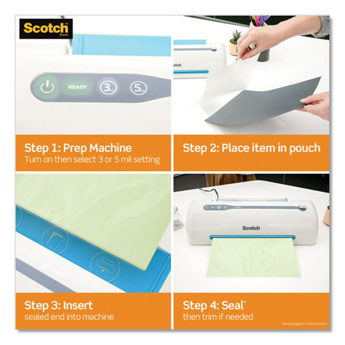 Laminating Pouches, 3 Mil, 9" X 11.5", Gloss Clear, 20/pack.