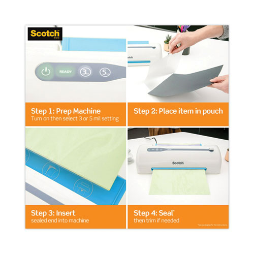 Laminating Pouches, 5 Mil, 9" X 11.5", Gloss Clear, 100/pack.