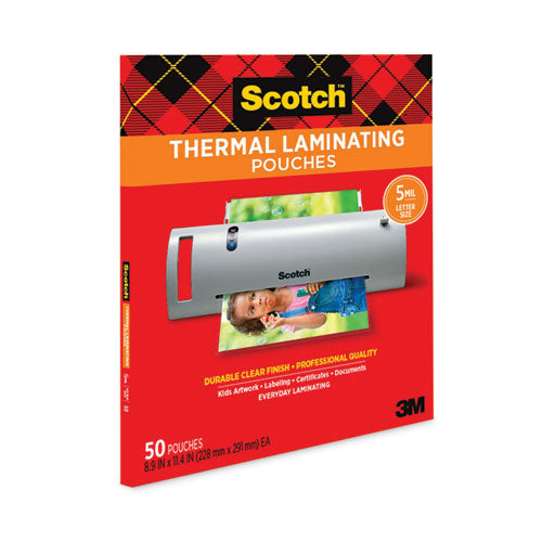 Laminating Pouches, 5 Mil, 9" X 11.5", Gloss Clear, 50/pack.