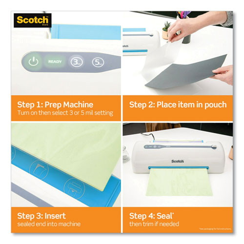 Laminating Pouches, 5 Mil, 5" X 7", Gloss Clear, 20/pack.