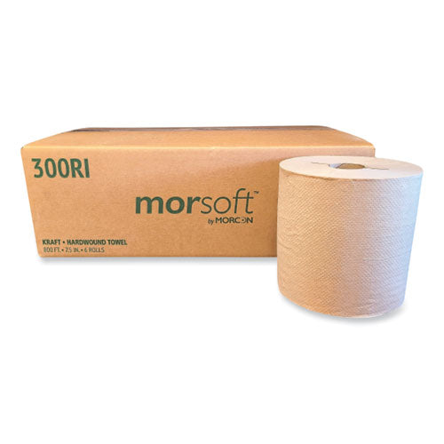 Morsoft Controlled Towels, I-notch, 1-ply, 7.5" X 800 Ft, Kraft, 6 Rolls/carton.