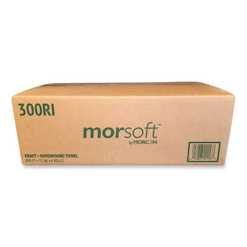 Morsoft Controlled Towels, I-notch, 1-ply, 7.5" X 800 Ft, Kraft, 6 Rolls/carton.