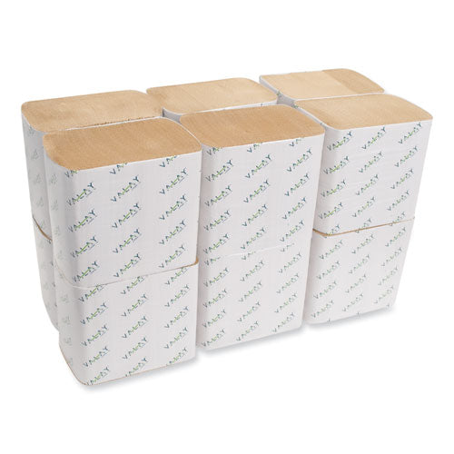 Valay Interfolded Napkins, 2-ply, 6.5 X 8.25, Kraft, 6,000/carton.