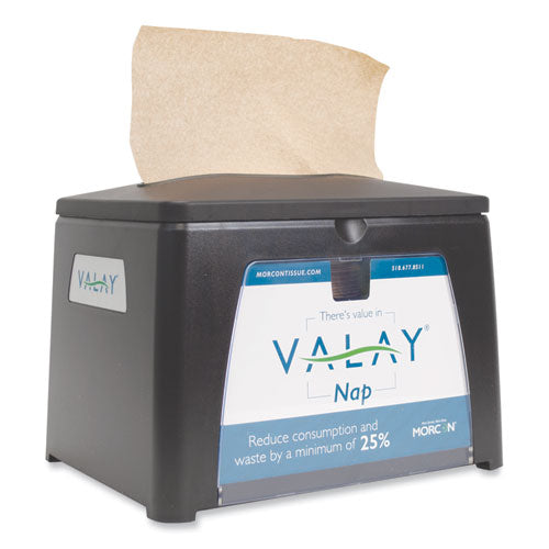 Valay Table Top Napkin Dispenser, 6.5 X 8.4 X 6.3, Black.