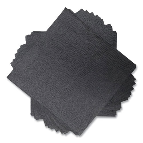 Morsoft Beverage Napkins, 2-ply, 9 X 9.5, Black, 1,000/carton.