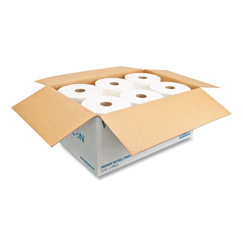 10 Inch Tad Roll Towels, 1-ply, 10" X 700 Ft, White, 6 Rolls/carton.