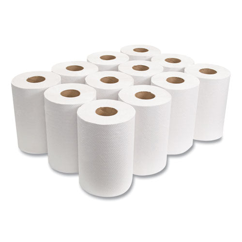 Morsoft Universal Roll Towels, 1-ply, 8" X 350 Ft, White, 12 Rolls/carton.