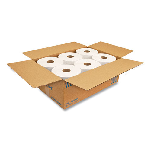 Morsoft Universal Roll Towels, 1-ply, 8" X 800 Ft, White, 6 Rolls/carton.