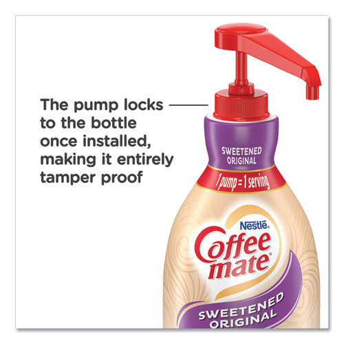 Liquid Coffee Creamer, Sweetened Original, 1.5 Liter Pump Bottle, 2/carton.