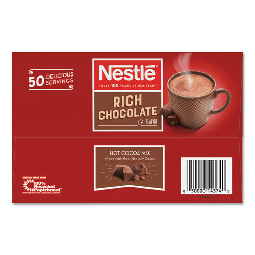 Hot Cocoa Mix, Rich Chocolate, 0.71 Oz Packets, 50/box, 6 Box/carton.