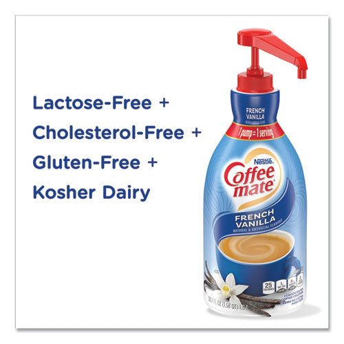 Liquid Coffee Creamer, French Vanilla, 1.5 Liter Pump Bottle, 2/carton.